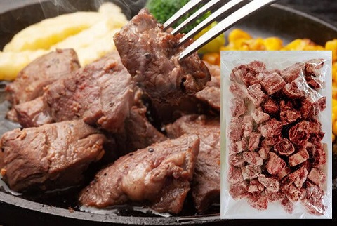 【送料無料】牛ヒレ肉サイコロカットステーキ１ｋｇ