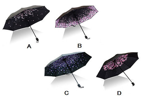 晴雨兼用 折畳傘【日焼け対策】綺麗なお花柄の傘！4タイプから選べる【送料無料】花を楽しむ折畳傘