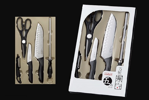 これさえあれば刃物類のキッチンツールはバッチリ【送料無料】刀匠兼守五点セット