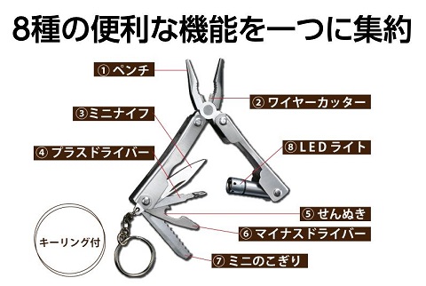 【送料無料】◇8in1◇折り畳み式マルチツール