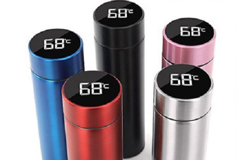 温度表示保冷・保温ボトル500ml【送料無料】