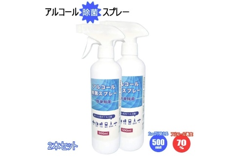 アルコール除菌スプレー500㎖×2本セット【送料無料】