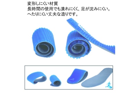 歩くたびにインソールが衝撃を吸収★ジェルインソール　2足セット【送料無料】