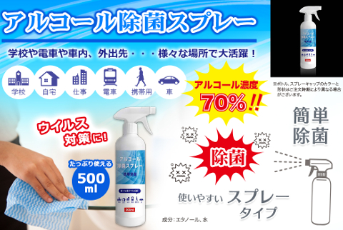 アルコール除菌スプレー500㎖×2本セット【送料無料】