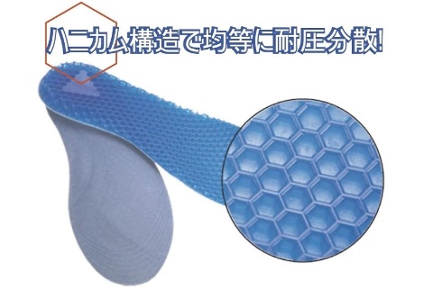 歩くたびにインソールが衝撃を吸収★ジェルインソール　2足セット【送料無料】