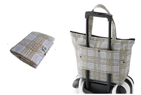畳める10Lの大容量バッグ★固定ボタン付なのでズレる事無くキャリーバッグに乗せられる便利な 「もっトート」【送料無料】