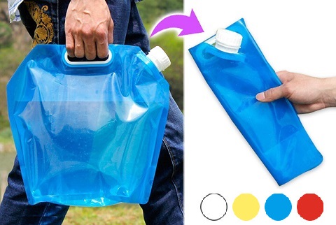 キャンプや緊急時の備えにこれは必要！おりたたみ式ウォーターバッグ5L  3個セット【送料無料】