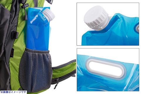 キャンプや緊急時の備えにこれは必要！おりたたみ式ウォーターバッグ5L  3個セット【送料無料】