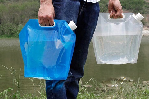 キャンプや緊急時の備えにこれは必要！おりたたみ式ウォーターバッグ5L  3個セット【送料無料】