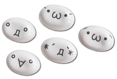 【送料無料】顔文字 はしおき 5個組