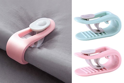 朝まで快適な睡眠をサポート★寝具のずれ防止クリップ 6個セット【送料無料】