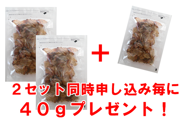 2セット同時申込み毎に「あぶり焼きいわし40g」プレゼント!