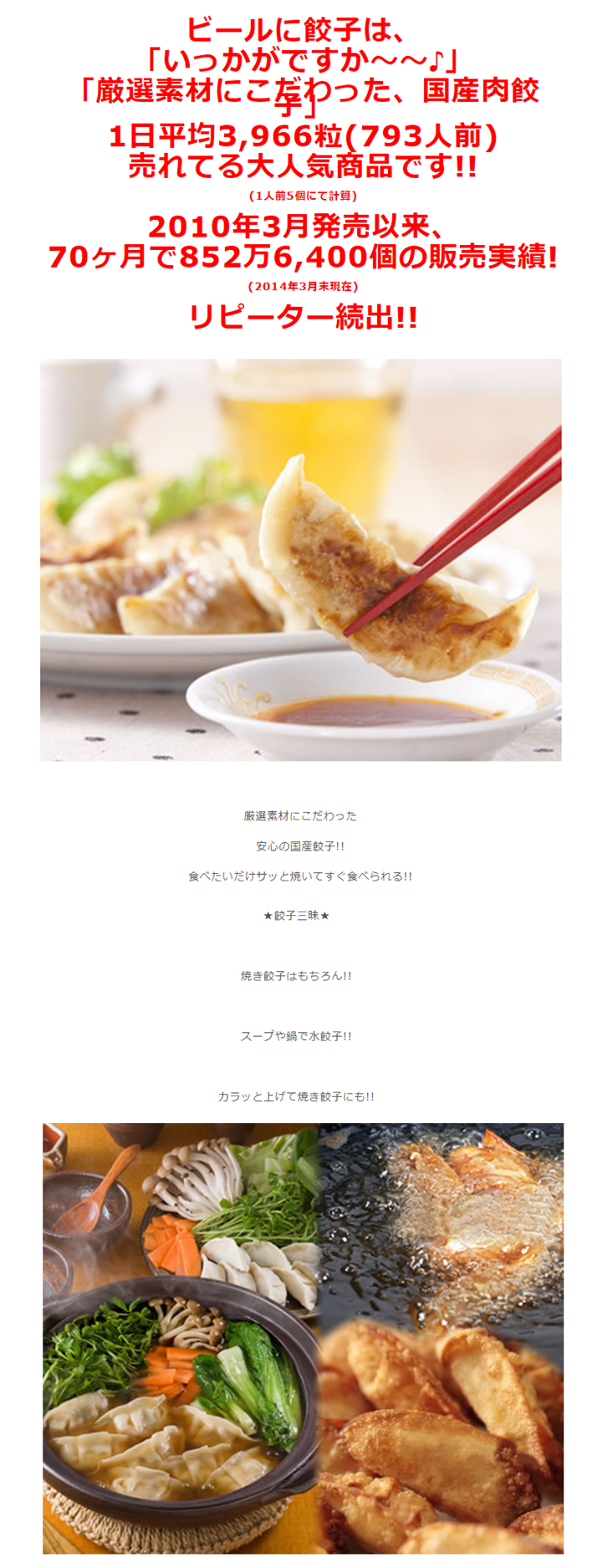 国産餃子50個