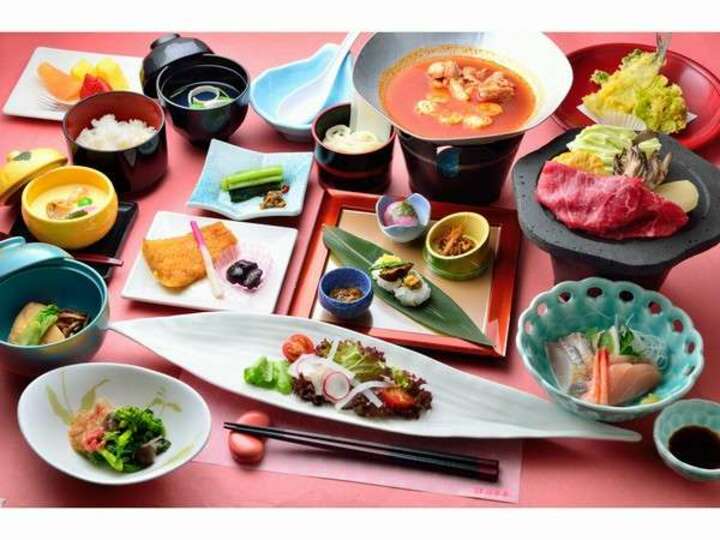 真田丸地鶏鍋と上州牛陶板焼き