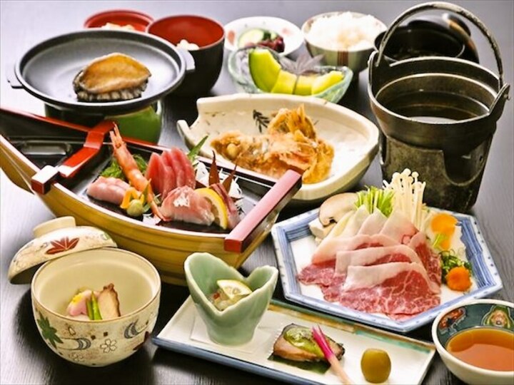 牛肉のしゃぶしゃぶ＆鮑の踊り焼プラン