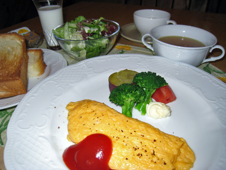 こころを込めた手作りの朝食です。