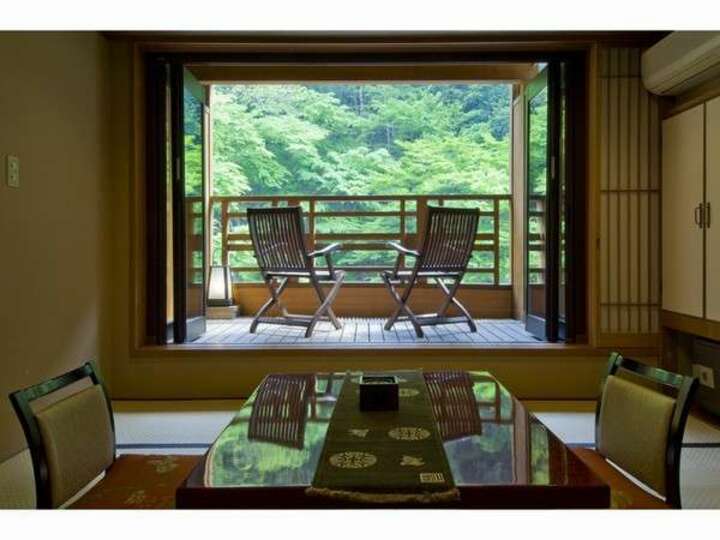  【１Ｆ】プチ露天風呂付き　和風８畳客室　「万作」「りんどう」