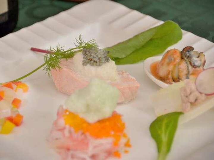 冬のプラン限定の夕食のオードブル。