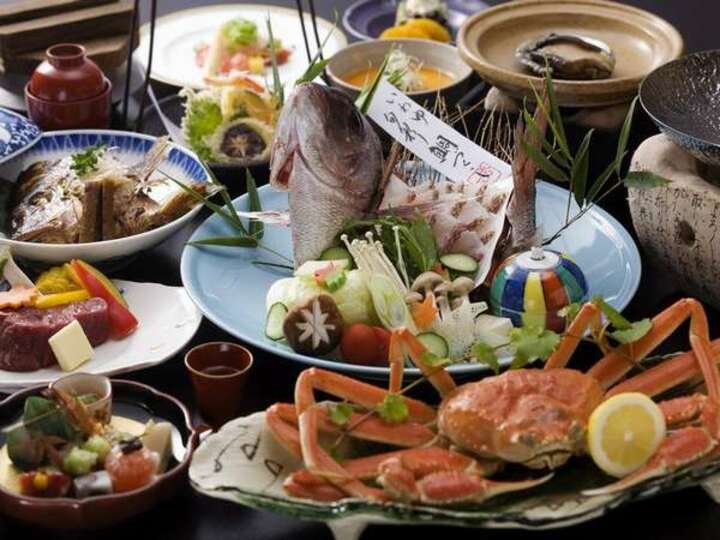豪華食材：鯛・蟹・鮑・牛会席　イメージ