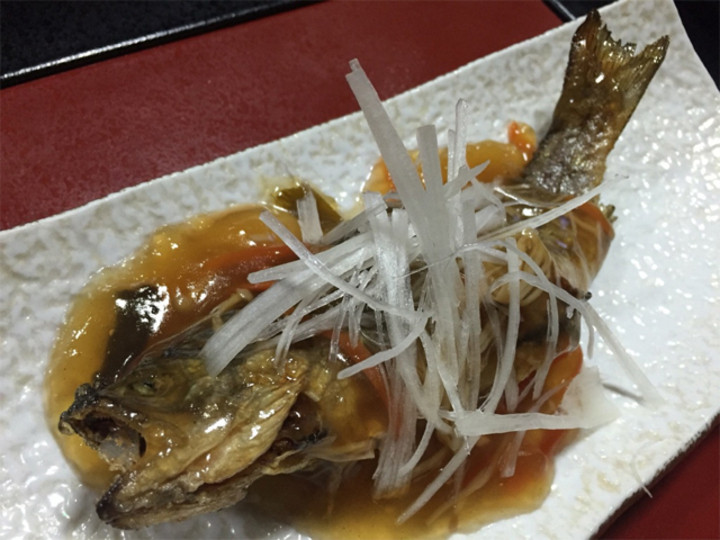 川魚の餡かけ