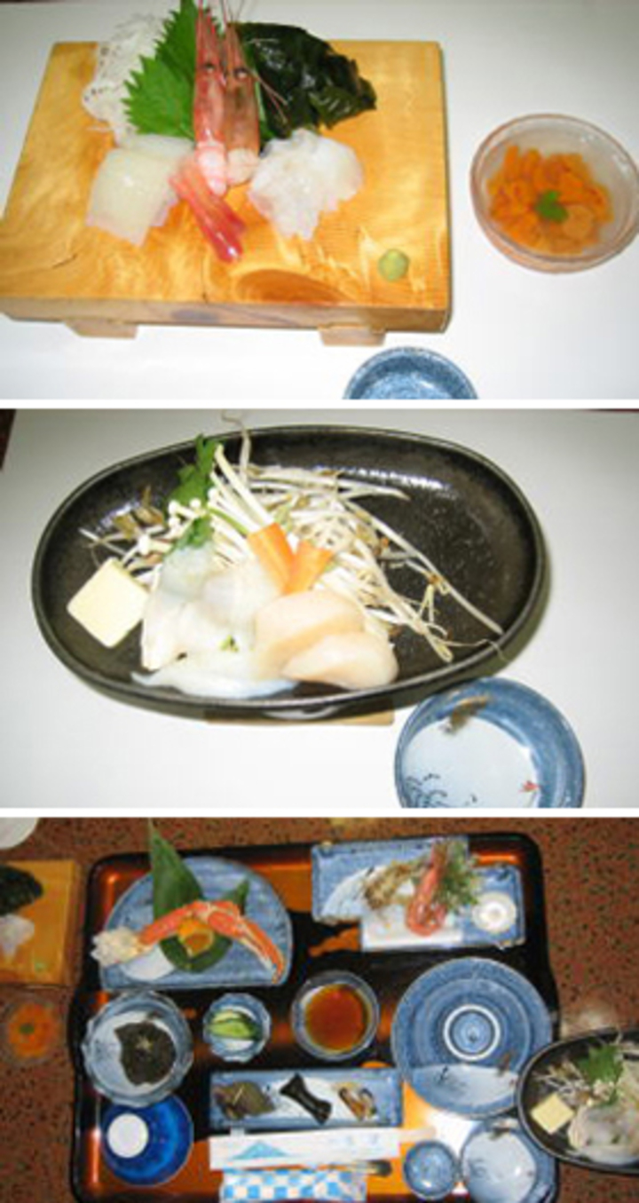 利尻島の海の幸、山の幸を、利尻昆布をベースに調理した手作りの料理です。