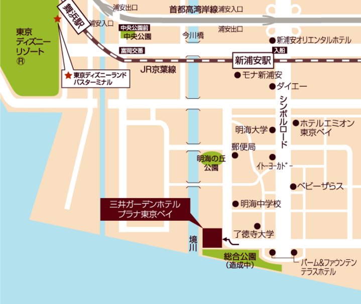 三井ガーデンホテル プラナ東京ベイ 千葉県 浦安 のアクセス 周辺情報 格安旅行の宿泊予約ならトクー