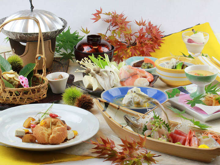 秋の味覚のお食事一例！目にも鮮やかな秋のお料理です!