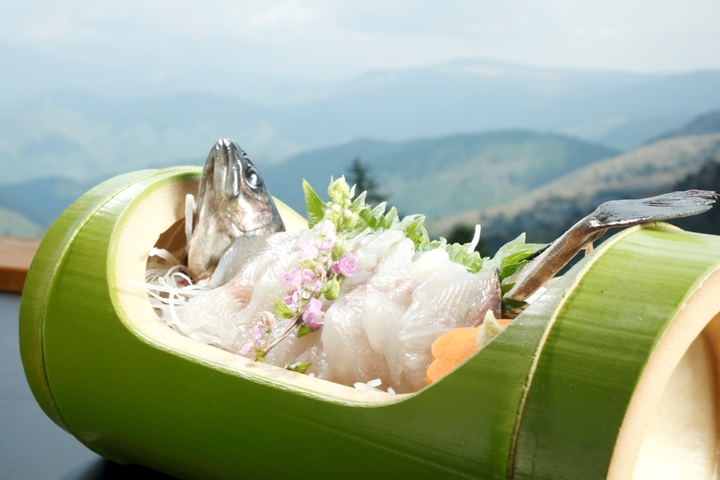自家養殖 岩魚のお造り