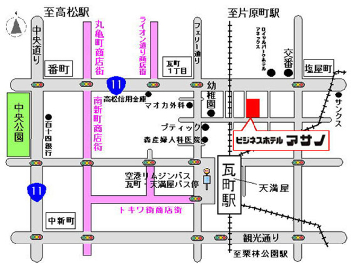 アパホテル 高松瓦町 香川県 高松 の地図 周辺情報 格安旅行の宿泊予約ならトクー