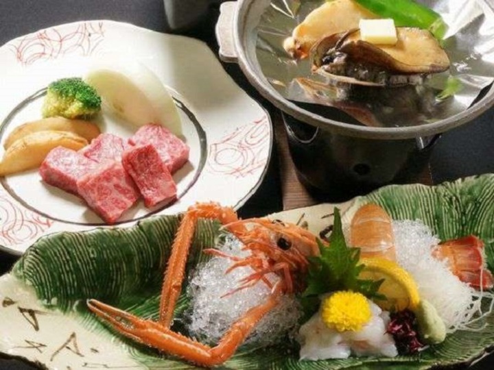 アカザエビ・みかわ牛・アワビ三大味覚