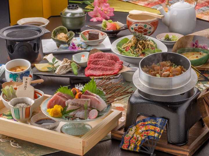 目の前で炊き上がる釜飯をお楽しみいただける釜飯御膳