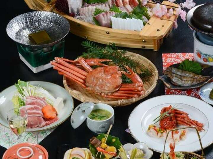 ♪春彩会席♪♪旬刺身盛、紅がに、モサエビ、ロブスターフレンチetc