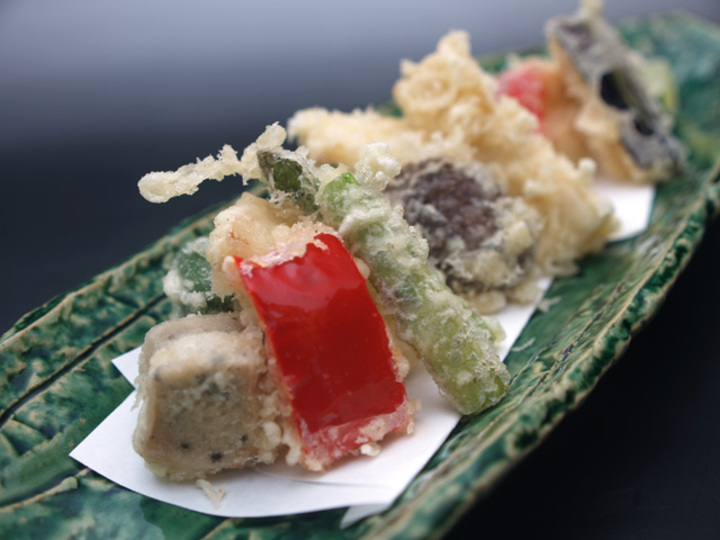 京生麩と旬野菜の天婦羅
